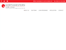 Tablet Screenshot of northwesternhomeloans.com